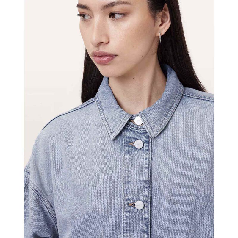 AllSaints Hettie Oversized Denim Shacket image number 2